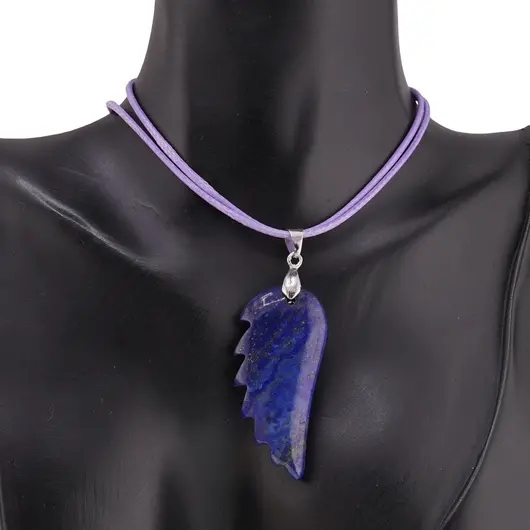 Pandantiv aripa de inger din Lapis lazuli, 43mm, imagine 2