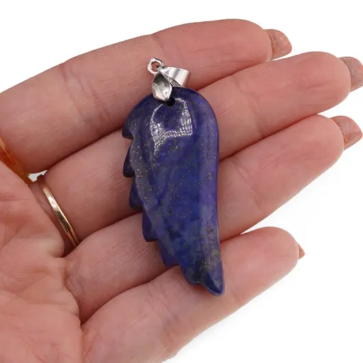 Pandantiv aripa de inger din Lapis lazuli, 43mm, imagine 3