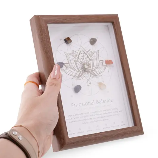 Tablou decorativ cu cristale Emotional Balance, 20cm, imagine 3