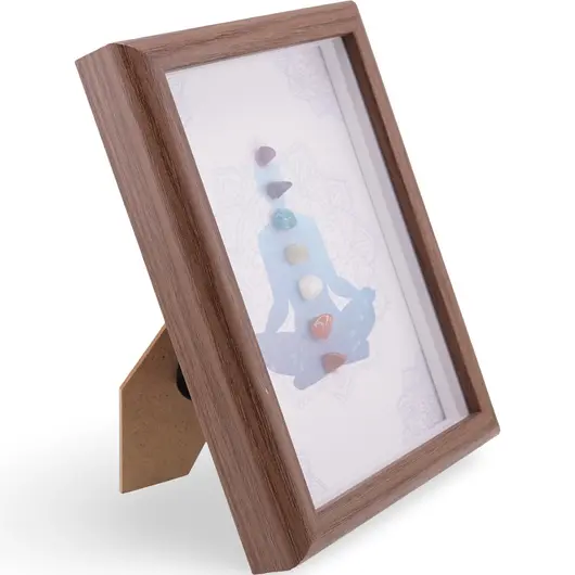 Tablou decorativ cu cristale pentru echilibrarea chakrelor cu mandala, 20cm, imagine 2
