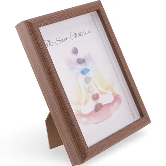Tablou decorativ cu cristale The Seven Chakras, 20cm, imagine 2
