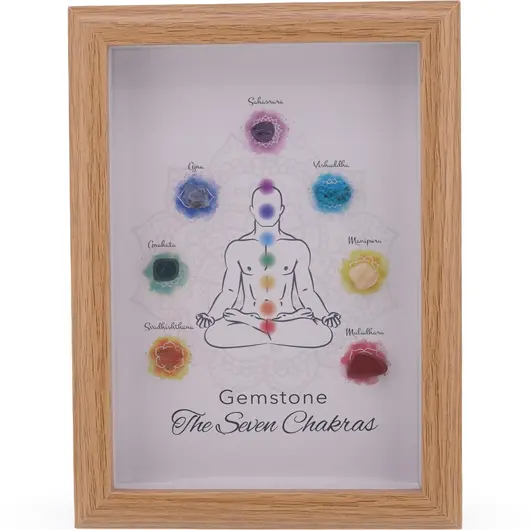 Tablou decorativ cu cristale The Seven Chakras, 20cm