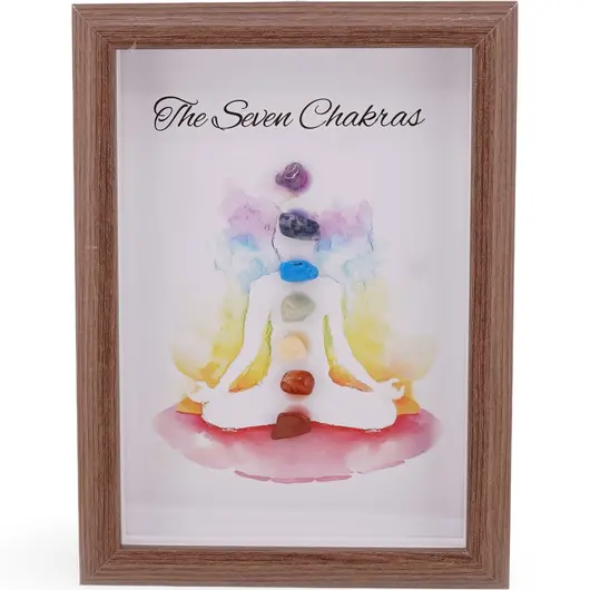 Tablou decorativ cu cristale The Seven Chakras, 20cm