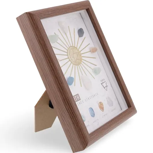 Tablou decorativ cu cristalele reprezentative elementului PAMANT, 20cm, imagine 2