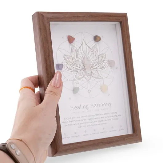 Tablou decorativ cu cristale Healing Harmony, 20cm, imagine 3