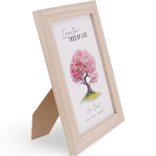 Tablou decorativ cu Pomul Vietii cu cristale de Cuart roz - 20,5cm, imagine 2