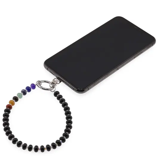 Accesoriu pentru telefon Onix si cristale 7 chakre rondele