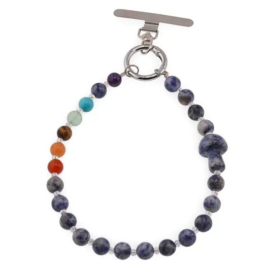 Accesoriu pentru telefon Sodalit, cristale 7 chakre si ciuperca, imagine 2