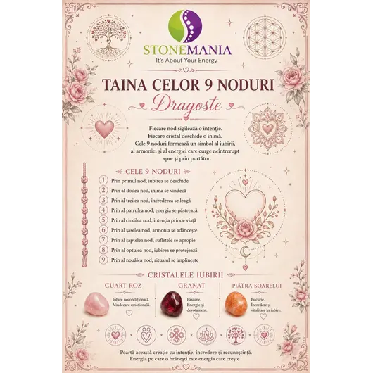 Bratara pe snur TAINA CELOR NOUA NODURI pentru DRAGOSTE, imagine 5
