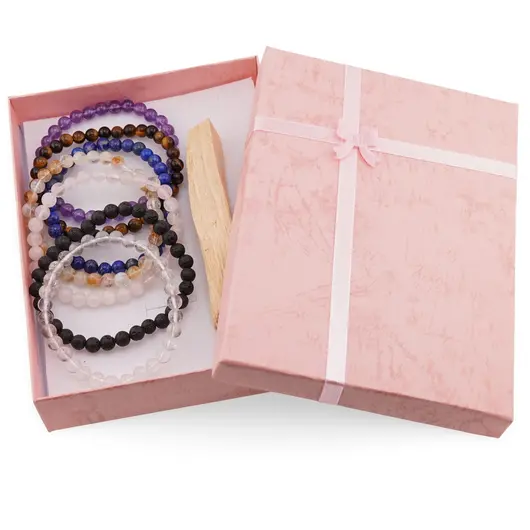 Set 7 Bratari,  7 Zile, 7 Energii – Pietre Semipretioase, Palo Santo si Cutie Cadou, imagine 4