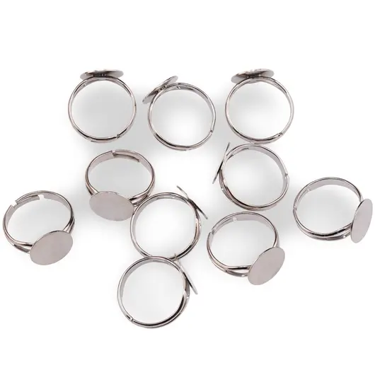 Accesorii din inox - inel reglabil cu baza 10mm - set 10 buc