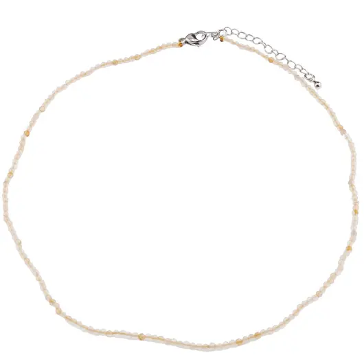 Colier Citrin sfere microfatetate 2mm