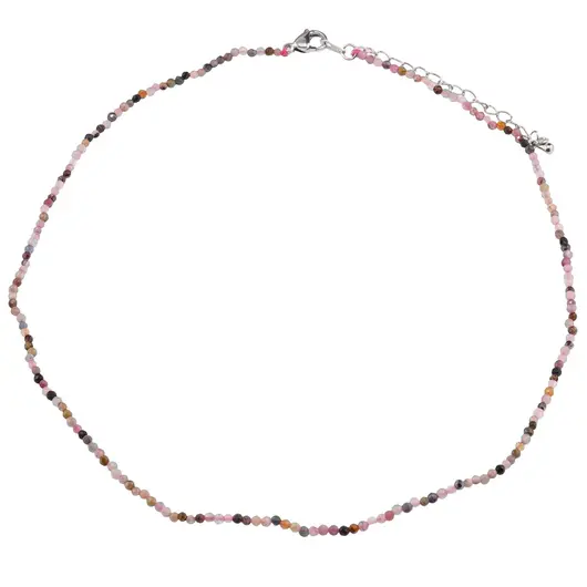Colier Turmalina multicolora sfere microfatetate 2mm