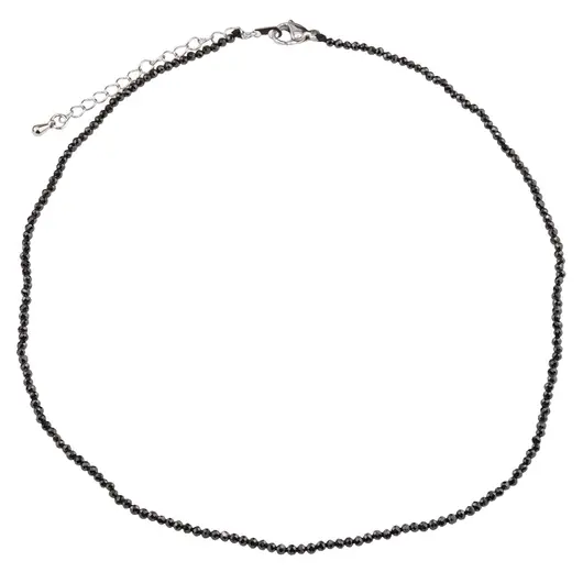 Colier Turmalina neagra sfere microfatetate 2mm