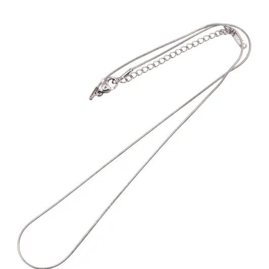 Lantisor din inox argintiu model clasic, 40cm