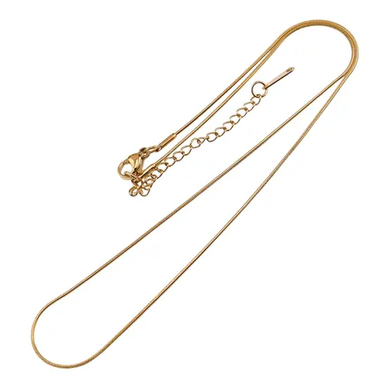 Lantisor din inox auriu model clasic, 40cm