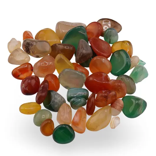 Mix Agate colorate rulate, 50g, imagine 2