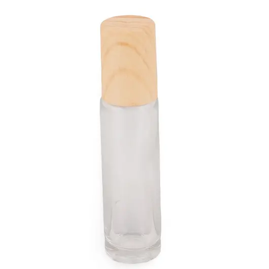 Sticluta transparenta cu roll on metalic si capac, 10ml