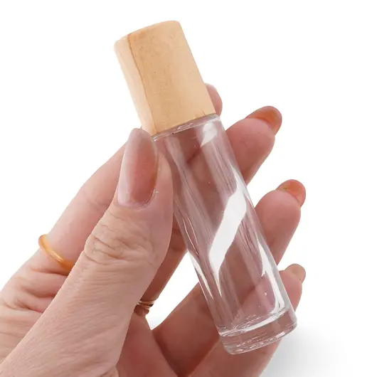 Sticluta transparenta cu roll on metalic si capac, 10ml, imagine 2