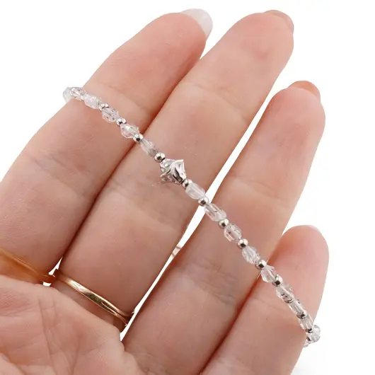 Bratara Diamant herkimer si bumbi din Argint 925, imagine 3