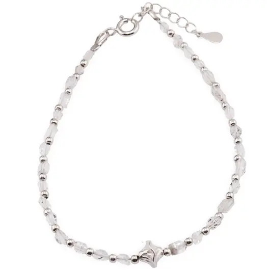 Bratara Diamant herkimer si bumbi din Argint 925