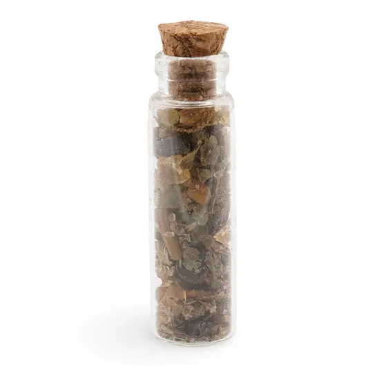 Spelljar pentru pentru PROSPERITATE cu ierburi si cristale naturale in sticluta cu dop de pluta