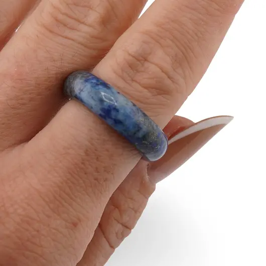 Inel circular din Lapis lazuli, 17-19mm, imagine 3