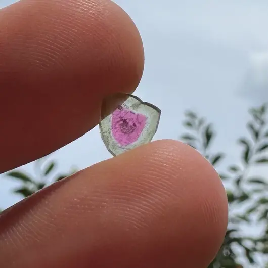 Turmalina Watermelon, cristal natural unicat, cod A10, 7x3mm, 1.81ct