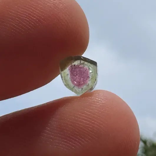 Turmalina Watermelon, cristal natural unicat, cod A11, 6x4mm, 1.91ct