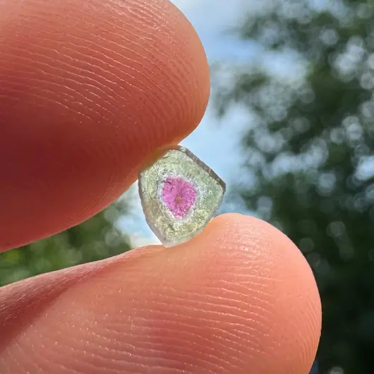 Turmalina Watermelon, cristal natural unicat, cod A27, 5x3mm, 1.21ct
