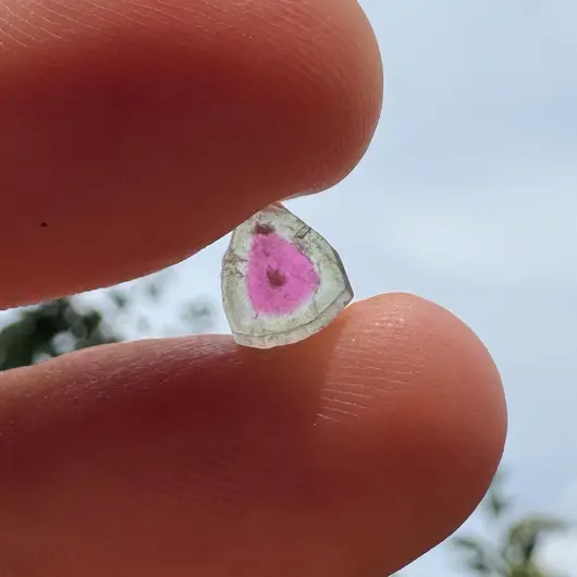 Turmalina Watermelon, cristal natural unicat, cod A3, 5x3mm, 1.86ct