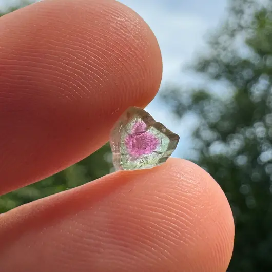Turmalina Watermelon, cristal natural unicat, cod A40, 5x3mm, 1.46ct