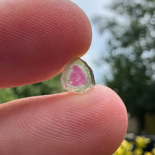 Turmalina Watermelon, cristal natural unicat, cod A56, 6x3mm, 1.51ct