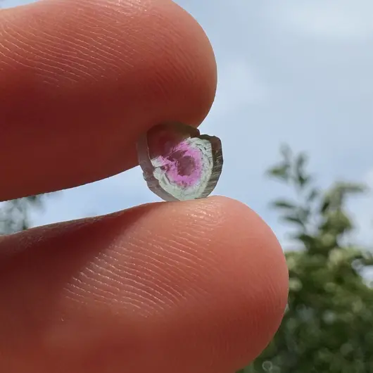 Turmalina Watermelon, cristal natural unicat, cod A6, 6x3mm, 1.54ct