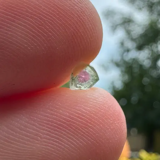 Turmalina Watermelon, cristal natural unicat, cod A69, 4x1mm, 0.39ct