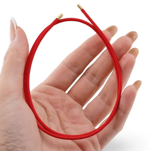Bratara/colier magnetic din ata rosu, 51cm, imagine 3