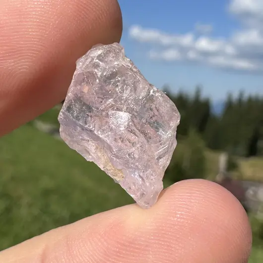 Morganit Nigerian, cristal natural unicat, 22x20mm, 4.2g, cod D3