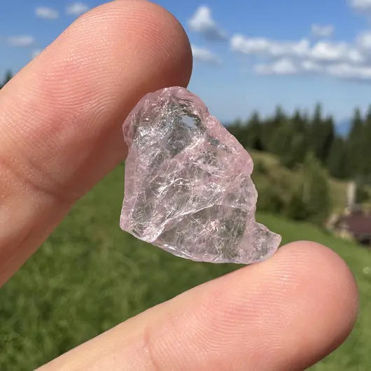 Morganit Nigerian, cristal natural unicat, 25x18mm, 4.62g, cod D4