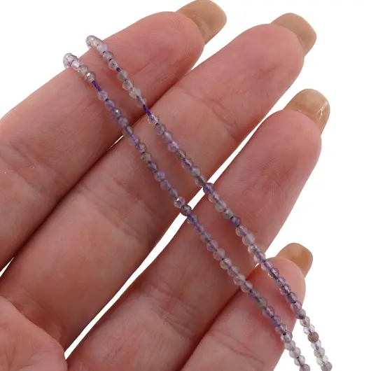 Sirag Ametist deschis sfere microfatetate 2mm, 39cm, imagine 3