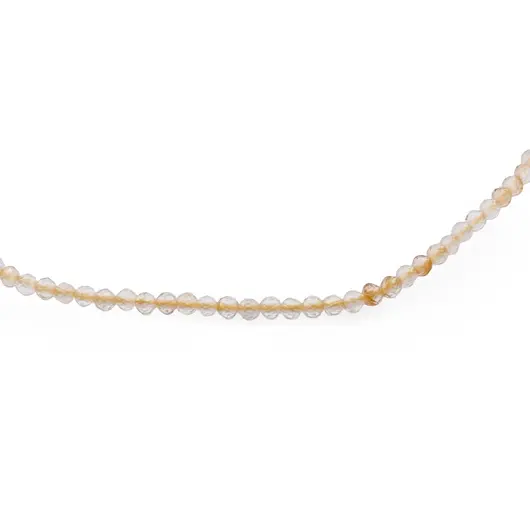 Sirag citrin pietre micro fatetate 2mm, 39-40cm, imagine 2