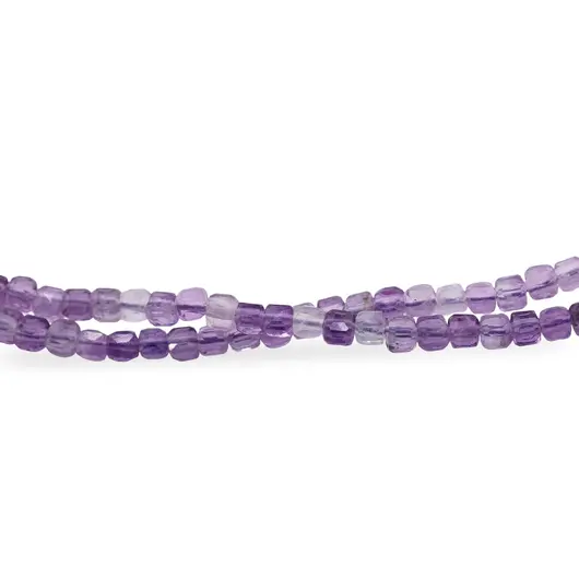 Sirag Fluorit A+ cuburi fatetate 2mm, 39cm, imagine 2