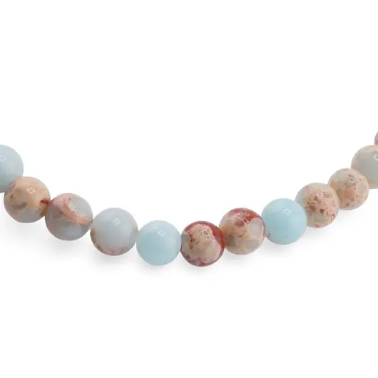 Sirag Jasp Imperial Blue Sea Sediment sfere 6mm, 38cm, imagine 2