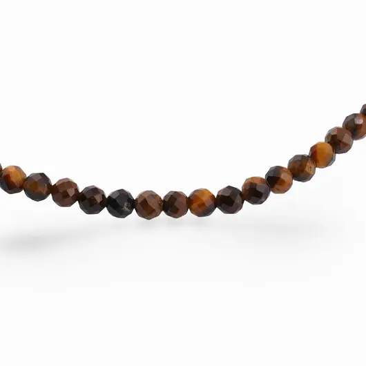 Sirag Ochi de tigru sfere fatetate 4mm, 39cm, imagine 2