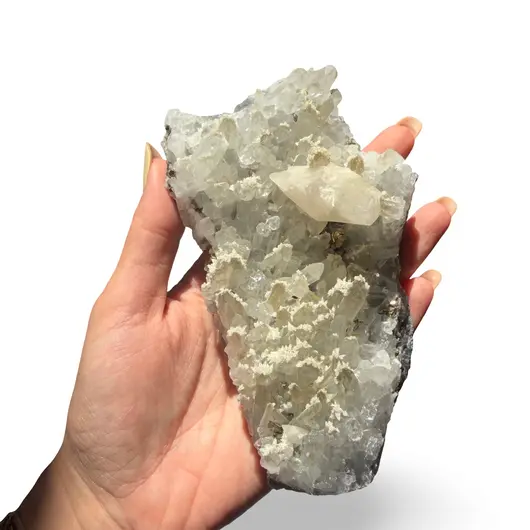 Floare de mina pentru colecție, cristal natural unicat, 136x75x39mm, 533g, cod F210, imagine 2