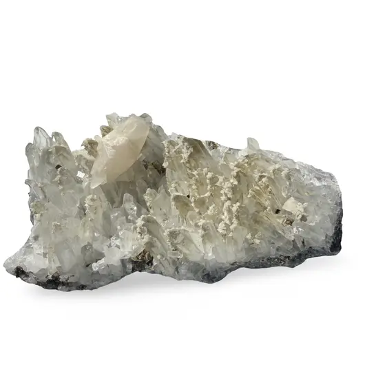 Floare de mina pentru colecție, cristal natural unicat, 136x75x39mm, 533g, cod F210