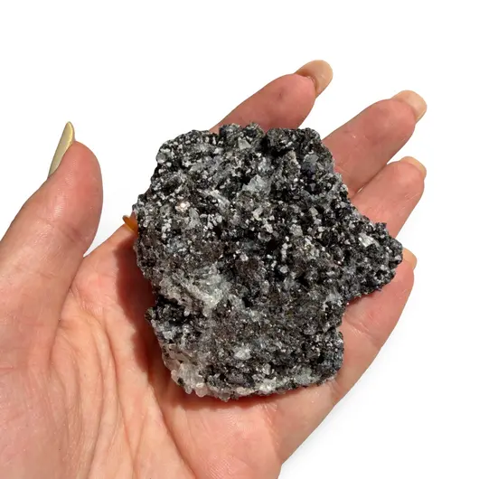 Floare de mina pentru colecție, cristal natural unicat, 64x59x28mm, 135g, cod F113, imagine 2