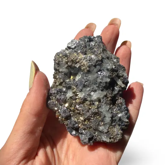Floare de mina pentru colecție, cristal natural unicat, 72x56x32mm, 194g, cod F214, imagine 2