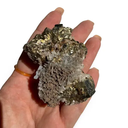 Floare de mina pentru colecție, cristal natural unicat, 62x40x28mm, 128g, cod F157, imagine 2