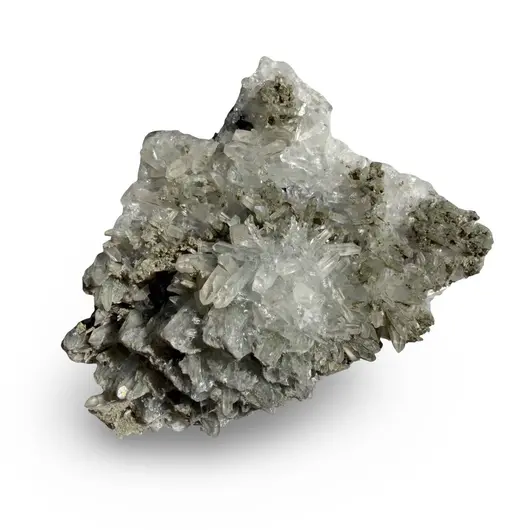Floare de mina pentru colecție, cristal natural unicat, 75x63x43mm, 252g, cod F163