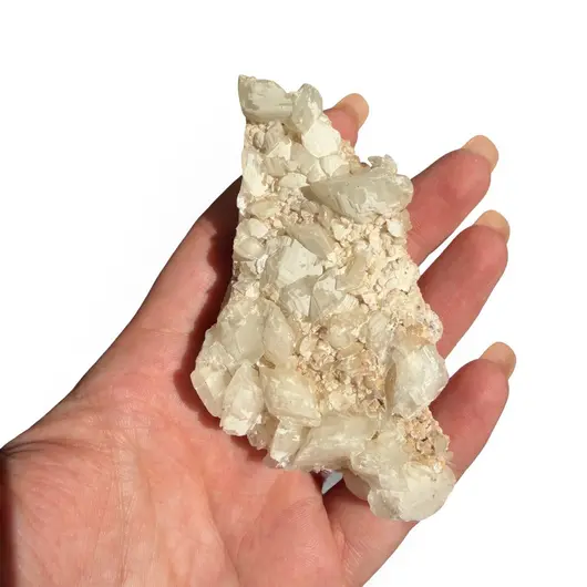 Floare de mina pentru colectie, cristal natural unicat, 78x51x20mm, 90g, cod F77, imagine 2